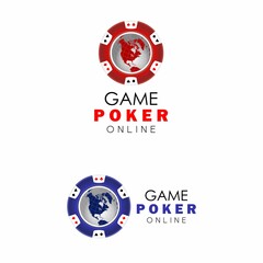 gambling coin with world or earth image graphic icon logo design abstract concept vector stock. Can be used as a symbol related to poker or game