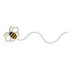 Fototapeta premium Different bee and honeycomb vector and icon