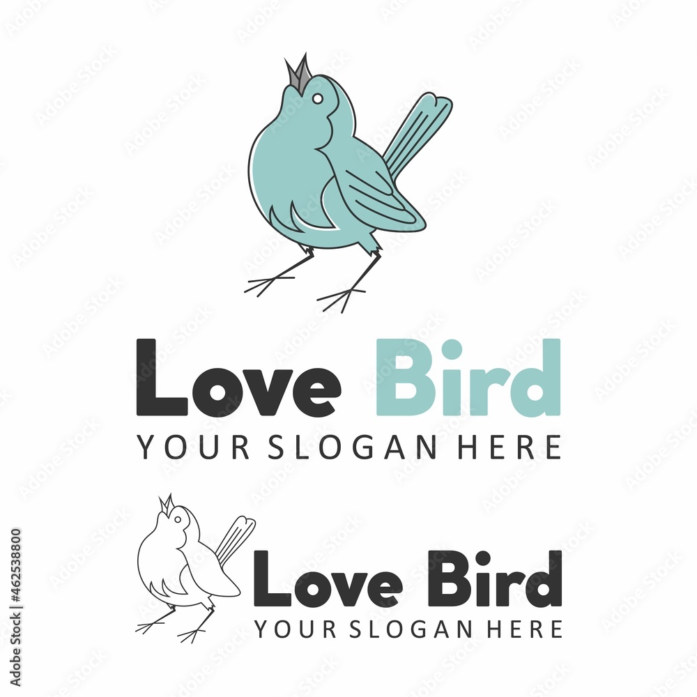 Poster simple and unique bird in line art image graphic icon logo design abstract concept vector stock. can