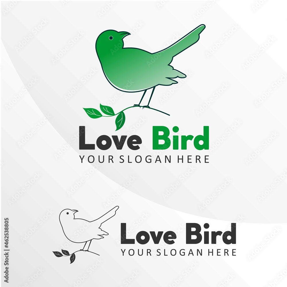 Poster Simple and unique bird in line art image graphic icon logo design abstract concept vector stock. Can be used as a symbol related to animal.