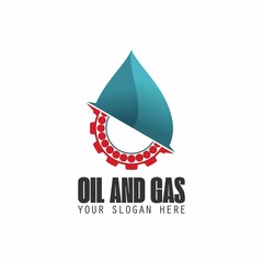 oil and gas companies, gear, and bearing image graphic icon logo design abstract concept vector stock. Can be used as a symbol associated with an machine or industry