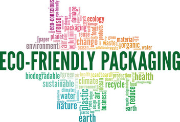 Eco-Friendly Packaging vector illustration word cloud isolated on white background.