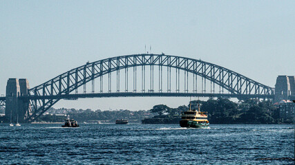 Naklejka premium city harbour bridge