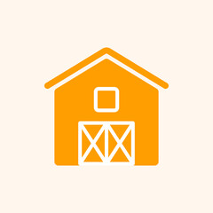 Cartoon barn vector agriculture icon