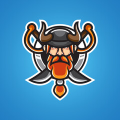 VIKING HEAD SPORT MASCOT LOGO
