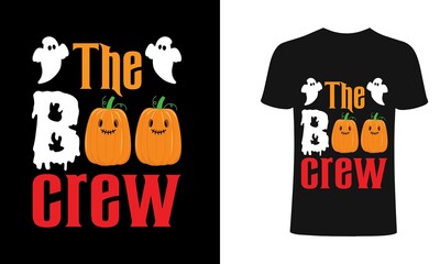 The crew Halloween t shirt design vector. Typography, quote, Halloween t shirt design. Halloween t shirt design for Halloween day. The crew Halloween, vector, typography t shirt