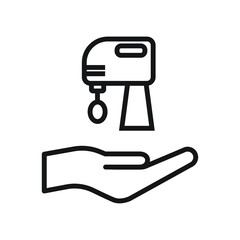 Hand holding mixer icon design vector illustration