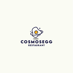 Cosmosegg logo design vector