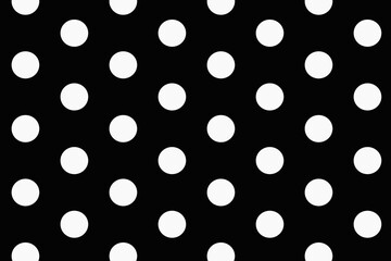 Simple pattern background, polka dot in black and white vector