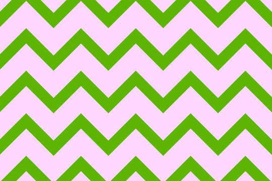 Cute pattern background, green zigzag creative design vector