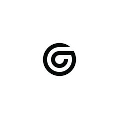 g latter vector logo abstrack