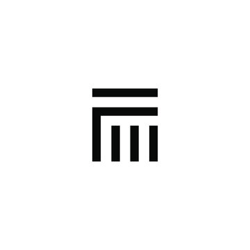 fm latter vector logo abstrack