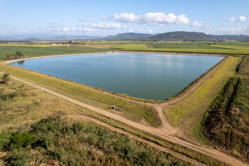 Water Containment Dam For Surrounding Farm Supply