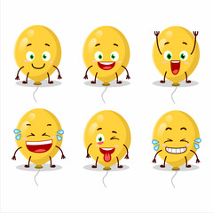 Obraz premium Cartoon character of yellow balloons with smile expression