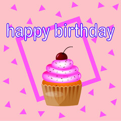 Card with cupcake. Greating card