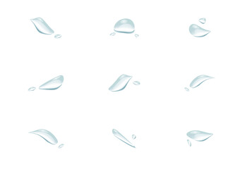 realistic water drop vectors isolated on white background ep98