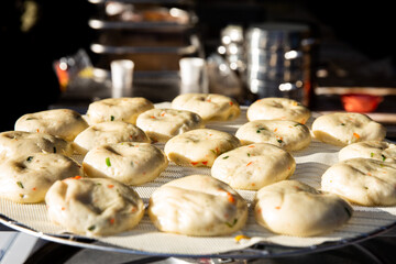 Wang dumplings made with various vegetables and meat, traditional Korean food