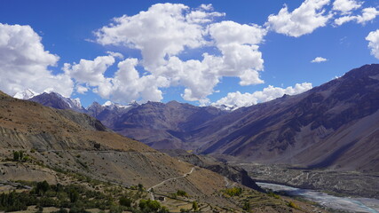 beautiful landscapes of spiti valley ,himachal pradesh ,India