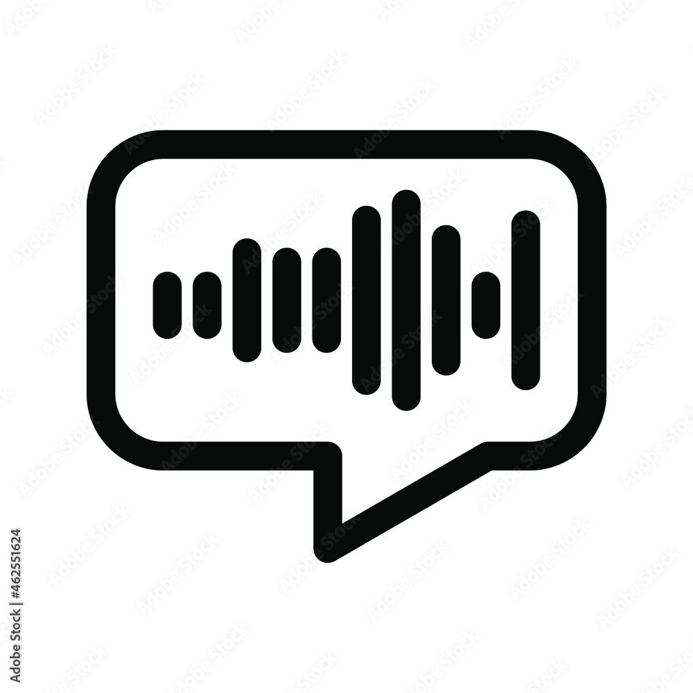 Poster voice messages icon. voice messaging sign. editable color. vector illustration.