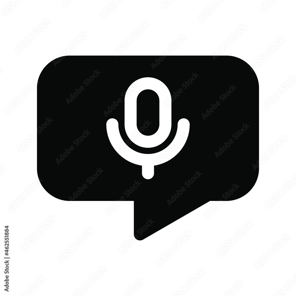 Poster voice messages icon. voice messaging sign. editable color. vector illustration.
