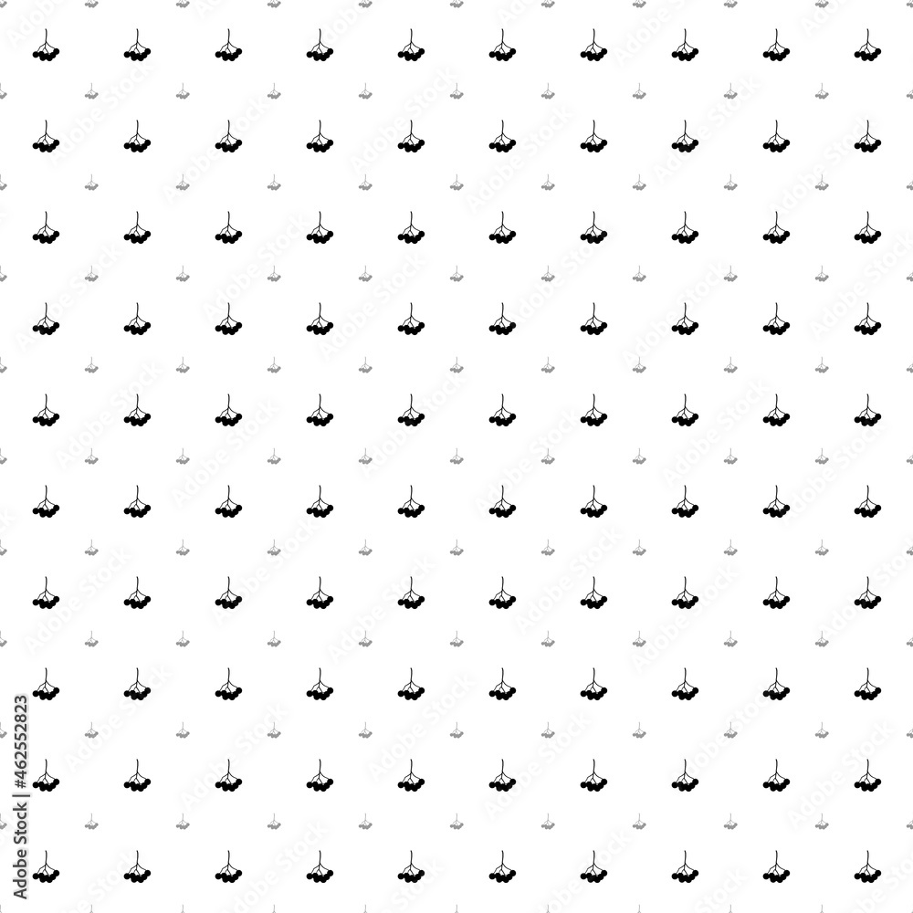 Poster Square seamless background pattern from black rowan berrys are different sizes and opacity. The pattern is evenly filled. Vector illustration on white background