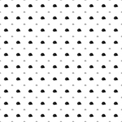 Square seamless background pattern from geometric shapes are different sizes and opacity. The pattern is evenly filled with black tourist tents. Vector illustration on white background