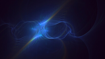 3D rendering abstract multicolor fractal light background