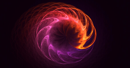 3D rendering abstract round light background