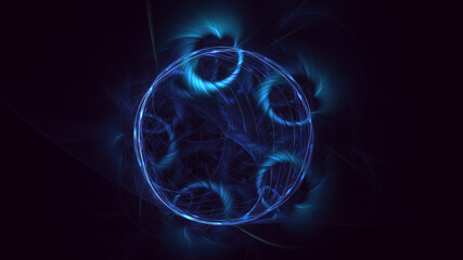 3D rendering abstract round light background