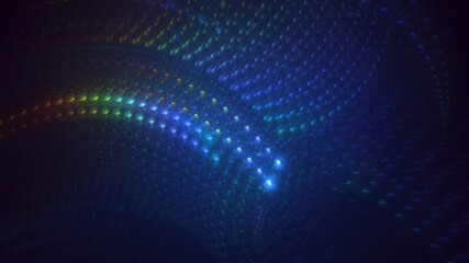 Obraz premium 3D rendering abstract multicolor fractal light background