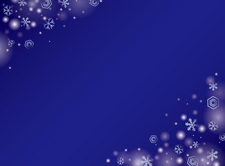 Winter snow flakes gradation frame background