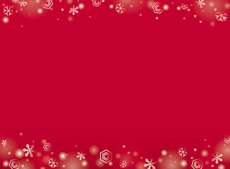 Winter snow flakes gradation frame background