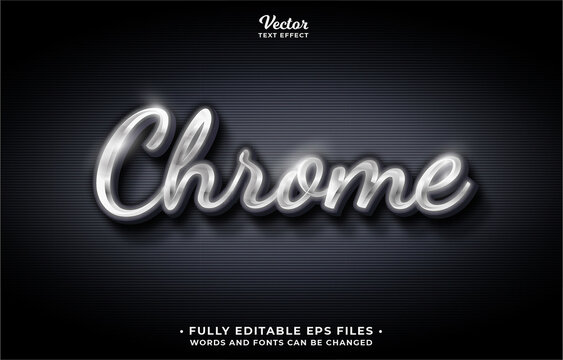 silver iron chrome text effect editable eps cc. words and fonts can be changed