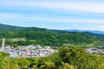 北海道　元炭鉱の町赤平市を望む
