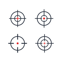 Simple Line Icon set, target business sign. Vector Illustration.