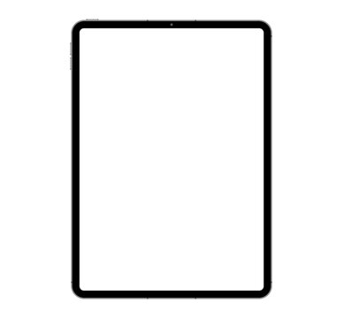 Realistic tablet mockup with blank screen. Mock-up screen tablet. vector illustration