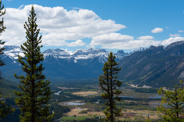 Rocky Mountains on a clear day in Spring