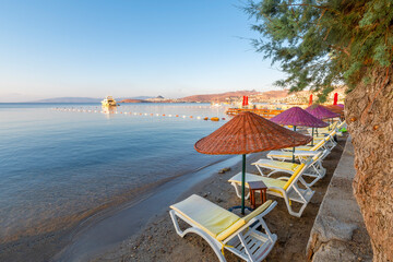 Ortakent Yahsi Beach in Bodrum Town of Turkey