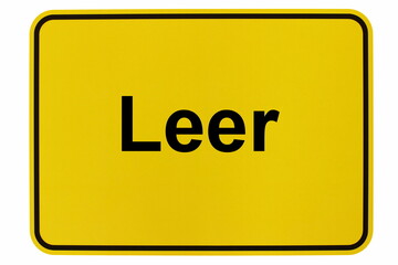 Illustration eines Stadteingangsschildes der Stadt Leer