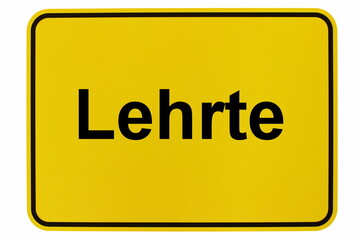 Illustration eines Stadteingangsschildes der Stadt Lehrte