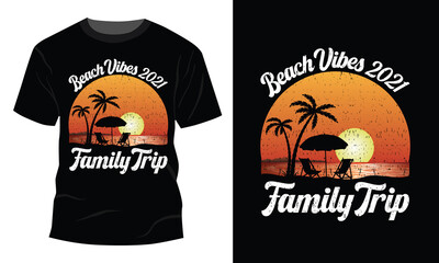 Beach Vibes Cute Vacation T Shirt for Men Women Kids Funny T-Shirt 
