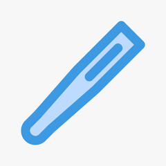 Thermometer icon vector illustration in blue style about medical, use for website mobile app presentation