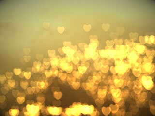 Blur Bokeh gold color background 