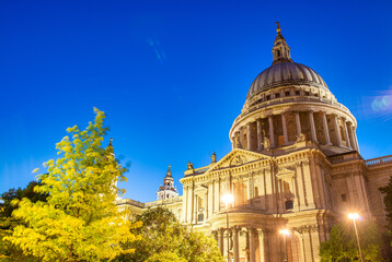 St Paul Cathedral at night, London - UK