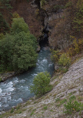 waterfall in the mountains