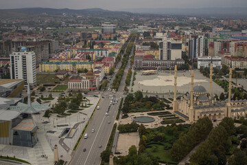 Obraz premium Aerial of Grozny