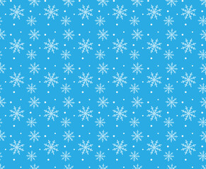 Winter seamless pattern. Snowflakes background. design for pillow, print, fashion, clothing, fabric, gift wrap. vector.