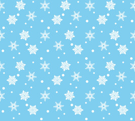 Winter seamless pattern. Snowflakes background. design for pillow, print, fashion, clothing, fabric, gift wrap. vector.