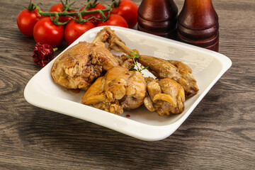 Rabbit stew in spicy sauce