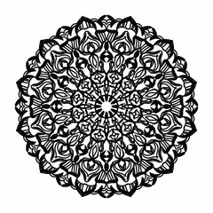 Vector round abstract circle. Mandala style